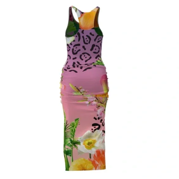 DRESSED IN JOY Whitney Racer Back Tank Dress - Spring Dream SIZE: MEDIUM - Picture 11 of 11